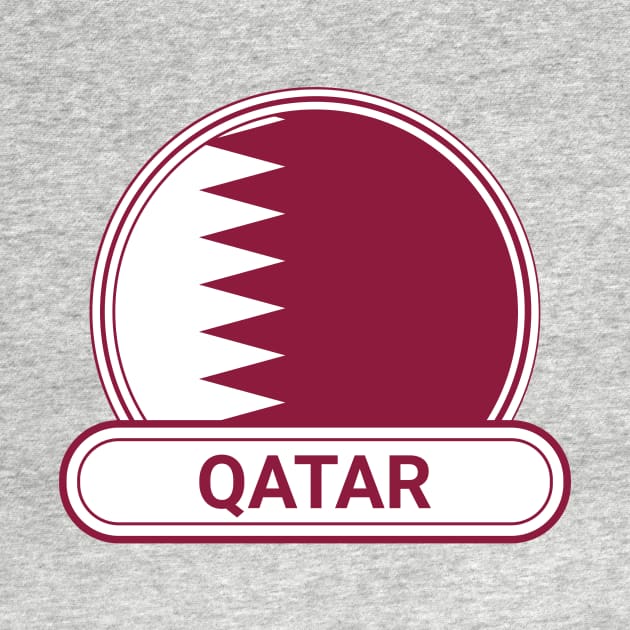 Qatar Country Badge - Qatar Flag by Yesteeyear